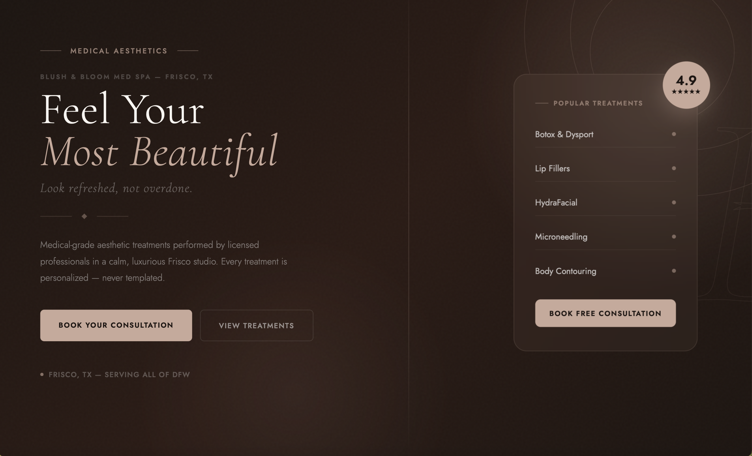 Blush and Bloom website